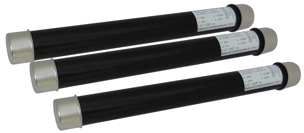 ENSEMBLE 3 FUSIBLES HTA 24KV 43A 7302134 *