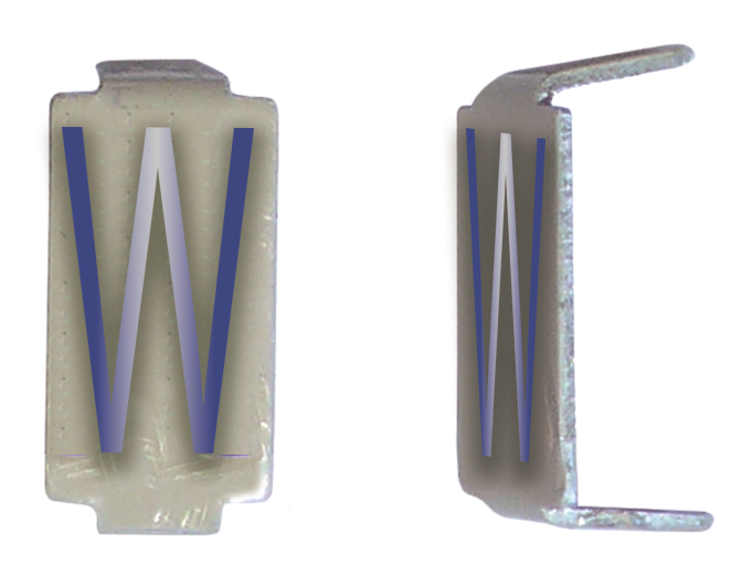 LOT 25 LETTRE 6X11 ALU IVOIRE/BLEU PRE-PLIEE W *