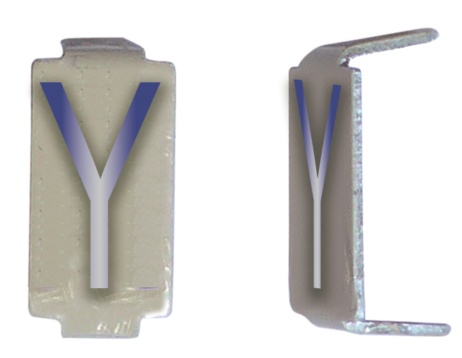 LOT 25 LETTRE 6X11 ALU IVOIRE/BLEU PRE-PLIEE Y *