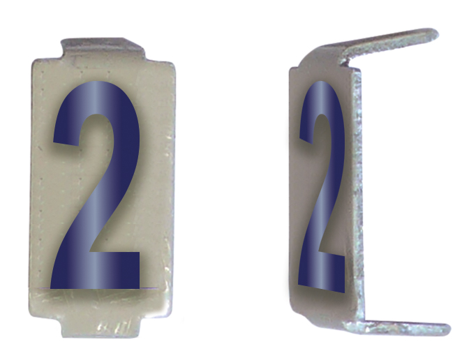 LOT 25 CHIFFRE 6X11 ALU IVOIRE/BLEU PRE-PLIE 2 *