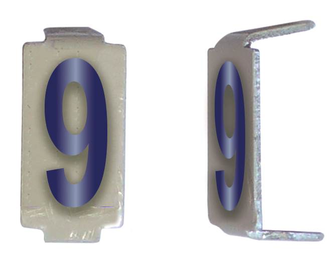 LOT 25 CHIFFRE 6X11 ALU IVOIRE/BLEU PRE-PLIE 9 *